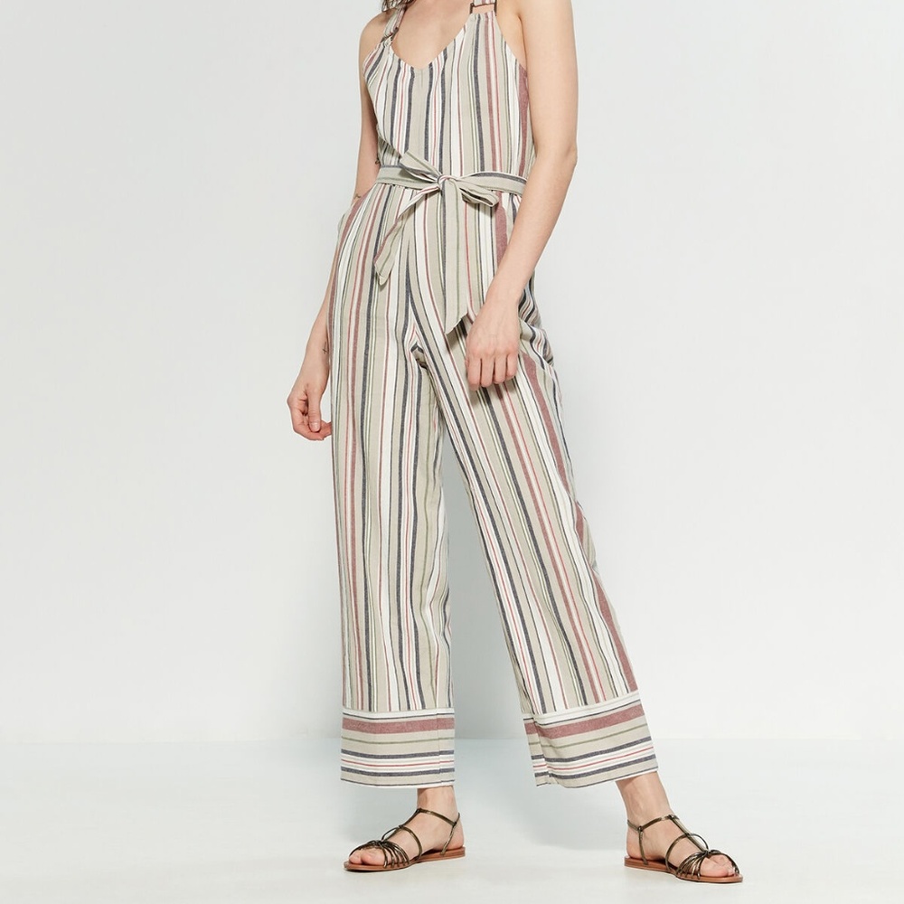 NWOT Derek Heart Striped Jump Suit